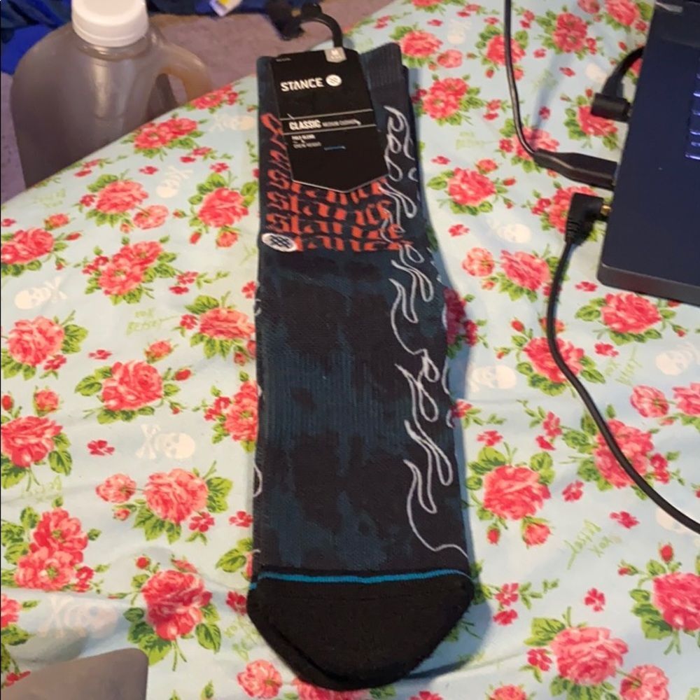 Stance Flame Medium Cushion Crew Socks NWT